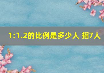 1:1.2的比例是多少人 招7人